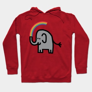 Cute Animals Elephant Spits Rainbow Hoodie